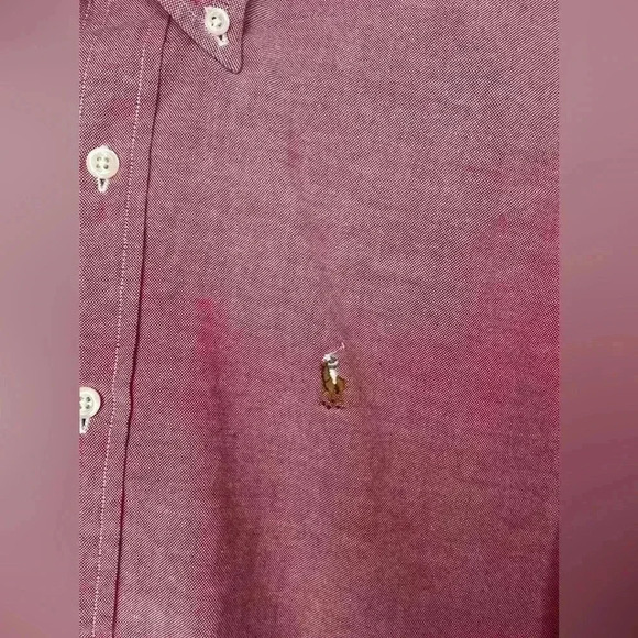 Boys Polo Ralph Lauren Pink Polo Logo Size 4 Long Sleeve - Picture 3 of 13